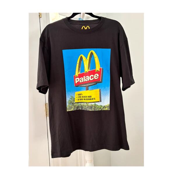 Palace Skateboards/McDonald’s T-Shirt Black Company Graphics Unisex XL - Picture 1 of 4